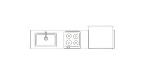 kitchen work triangle layout connecting sink stove and refrigerator