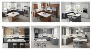 comparison of L-shaped U-shaped galley one-wall and peninsula kitchen layouts