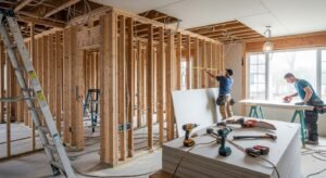 home renovation and remodeling construction process inside house