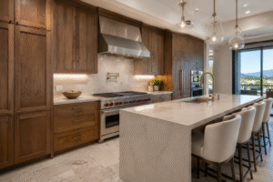 Custom luxury kitchen cabinets with premium storage solutions.